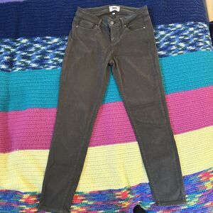 Paige Women's Size 26 Green gray Verdugo Ankle Skinny Denim Jeans Anthropology